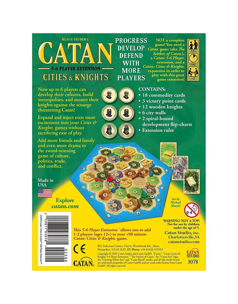 Catan Studios Catan Expansion: Cities & Knights 5-6 Player Extension
