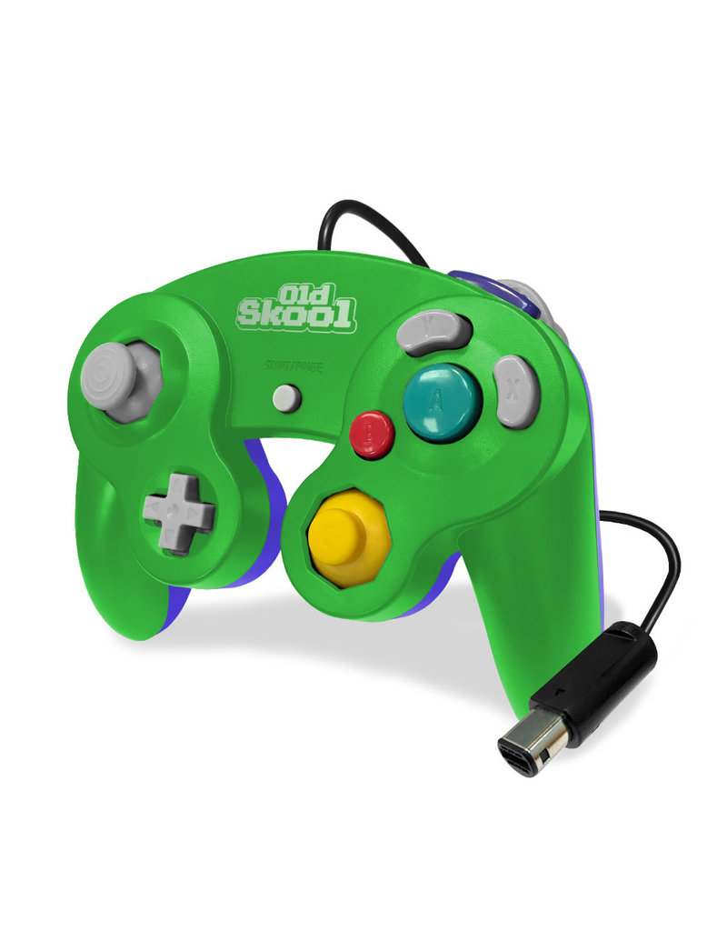 Old Skool Games GameCube / Wii Compatible Controller - Green/Blue