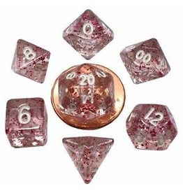 Metallic Dice Games Mini 10mm Polyhedral Dice Set: Ethereal Light Purple (7 dice)