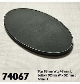 Reaper Miniatures Bases: 90x52mm: Oval with Lip (10 count) (74067)