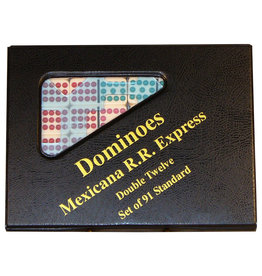 WorldWise Imports Dominoes: Double 12 Color w/ Vinyl Snap-Case & Hub
