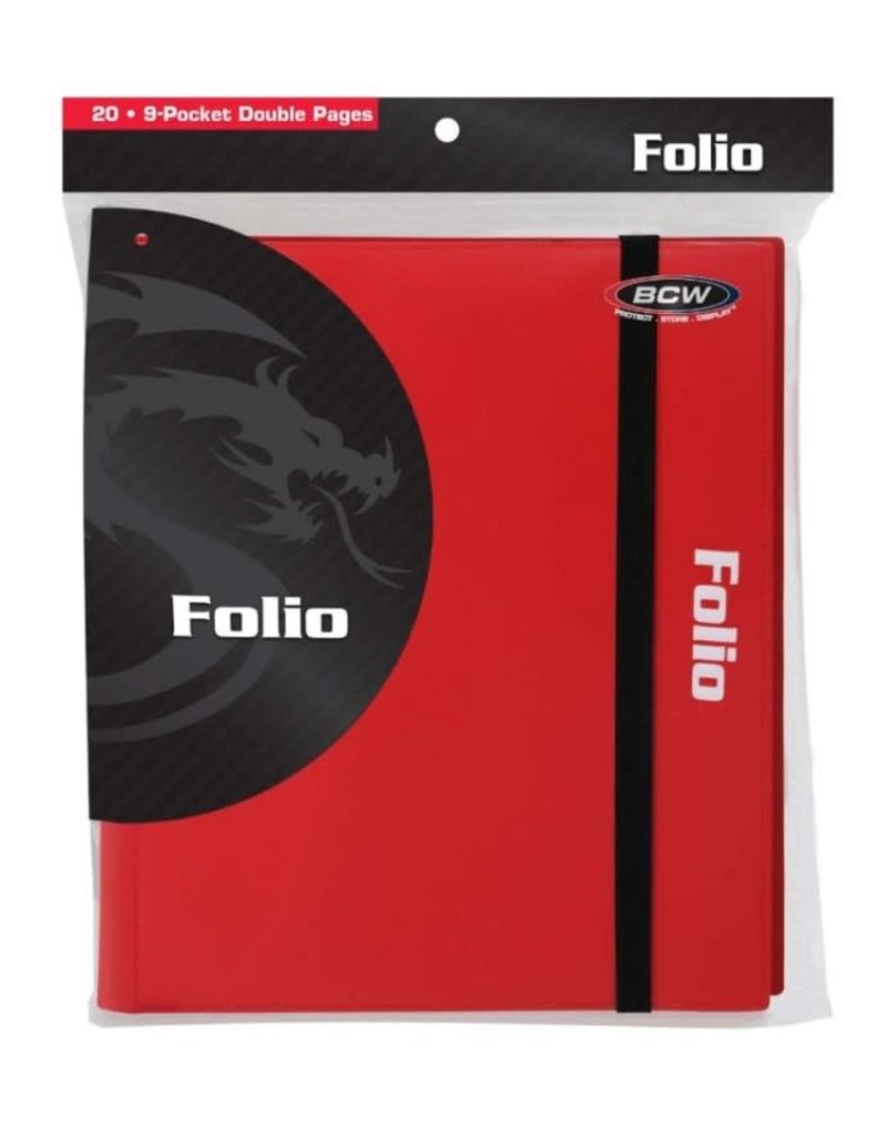 BCW Supplies Binder: 9-Pocket: Folio: Red