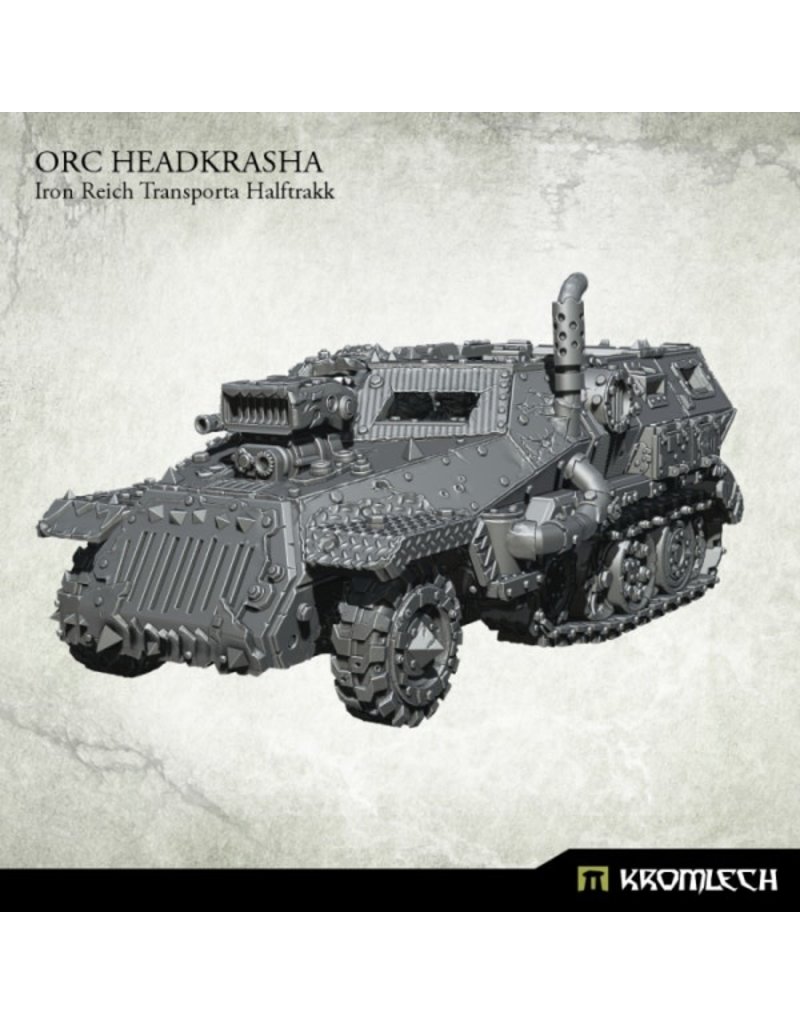 Kromlech Kromlech Miniatures: Orc Headkrasha, Iron Reich Transporta Halftrakk