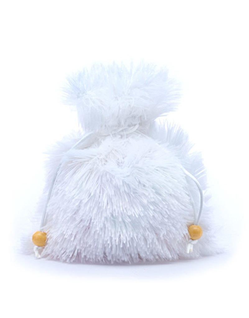 Friendly Dice Dice Bag: Extra Fuzzy White (about 5" x 7")