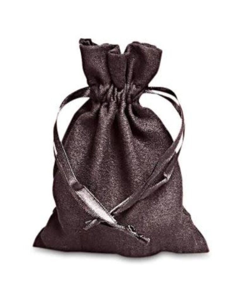 Friendly Dice Dice Bag: Faux Microsuede - Black (about 5" x 8")