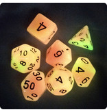 Friendly Dice Polyhedral Dice Set: Campfire Glow (Glow-in-the-Dark) (7 dice)