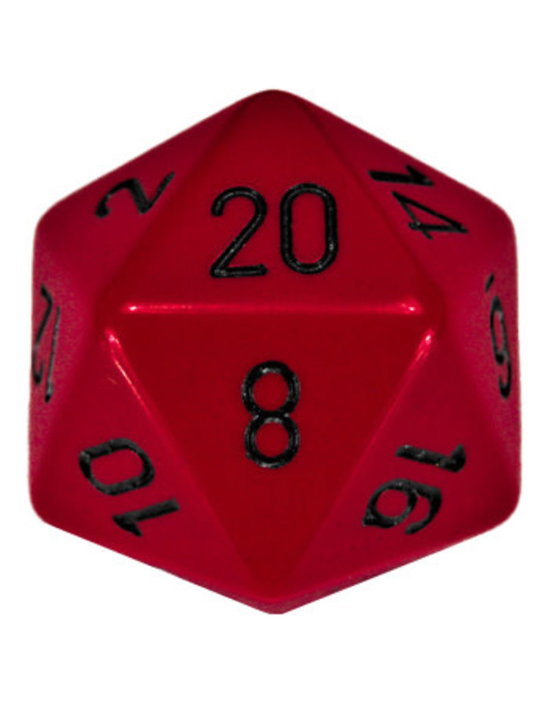 Chessex d20: 34mm: Opaque Red with Black Paint