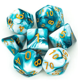 Friendly Dice Polyhedral Dice Set: Ocean Swell (7 dice)