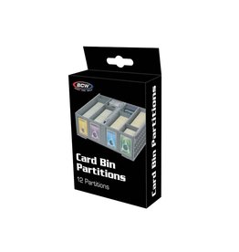BCW Supplies Collectible Card Bin Partitions / Dividers - Gray (12 dividers)