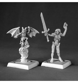 Reaper Miniatures Pathfinder Miniatures: Nualia and Elyrium (2 metal miniatures)