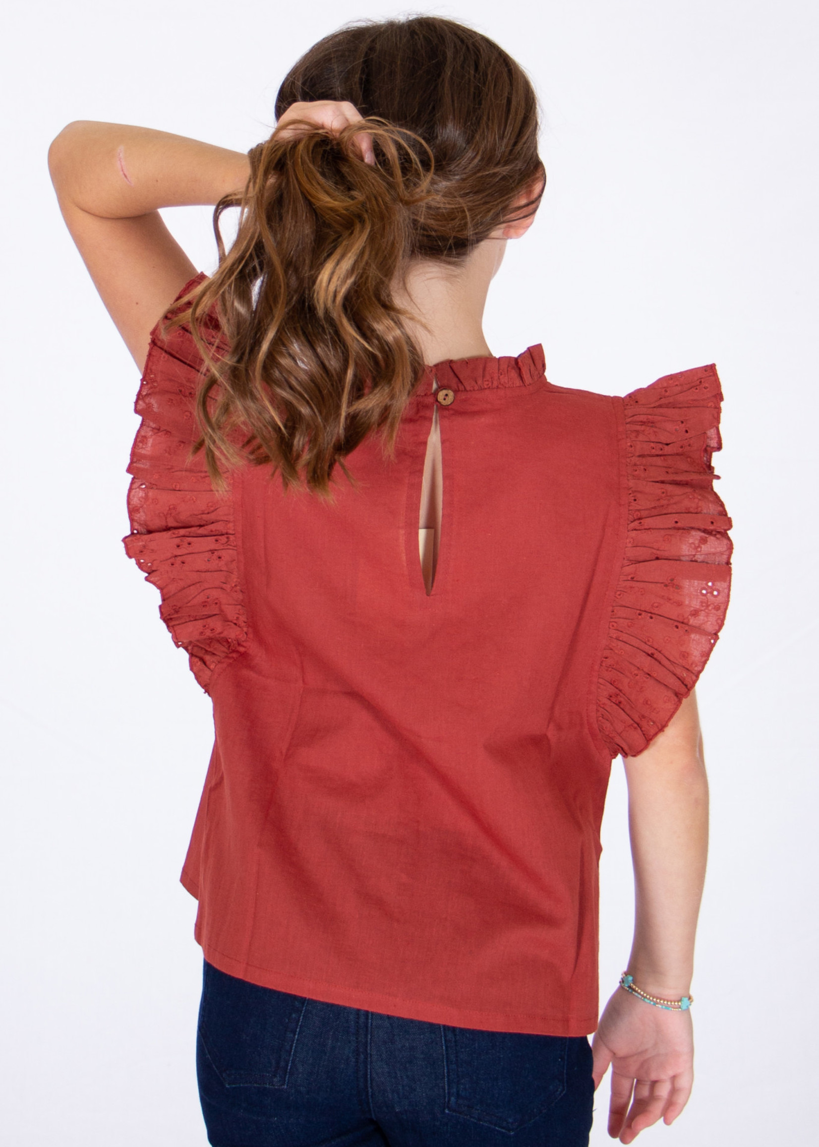 Flutter Me Top - Maroon