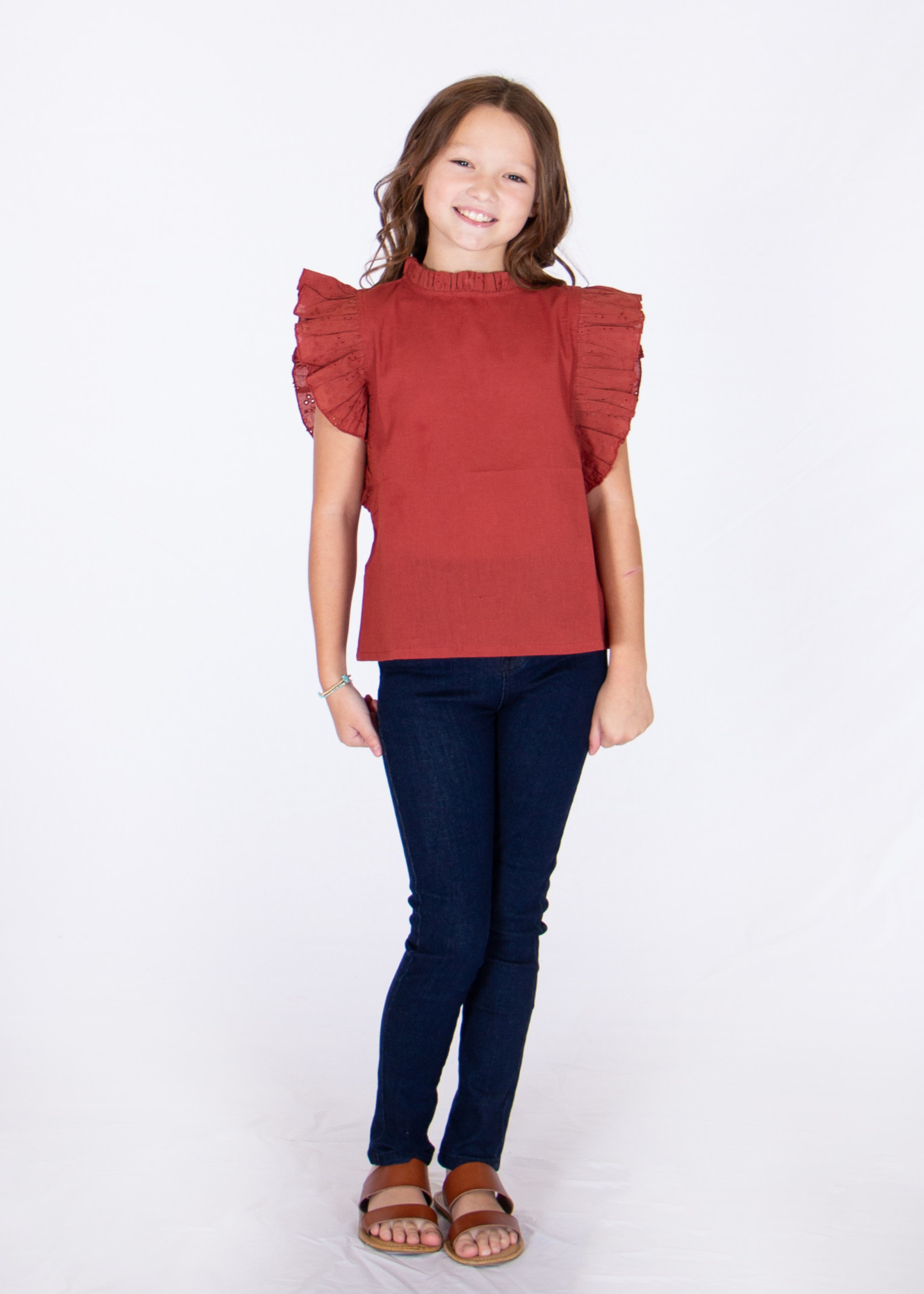 Flutter Me Top - Maroon