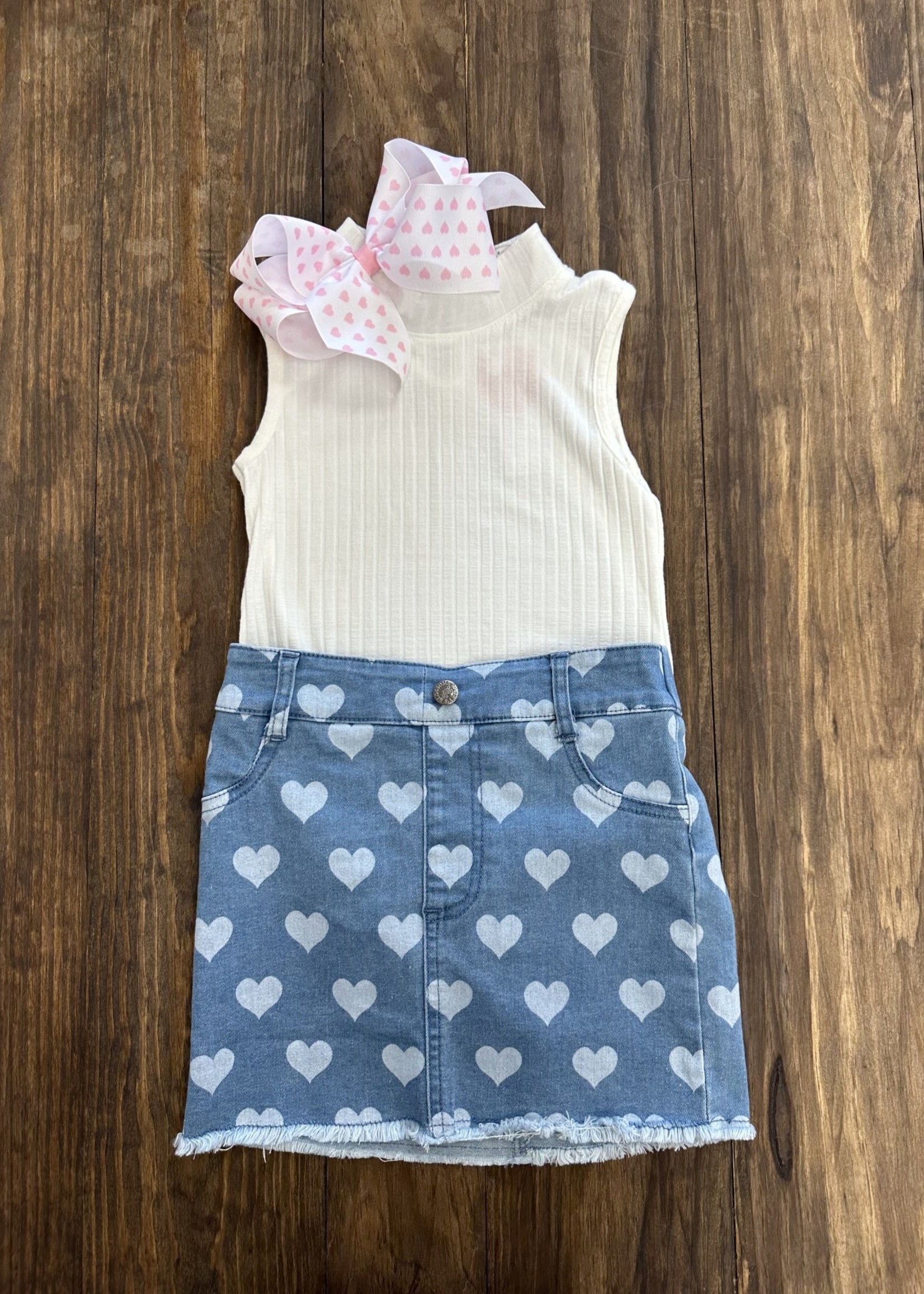 Heart Throb Denim Skirt