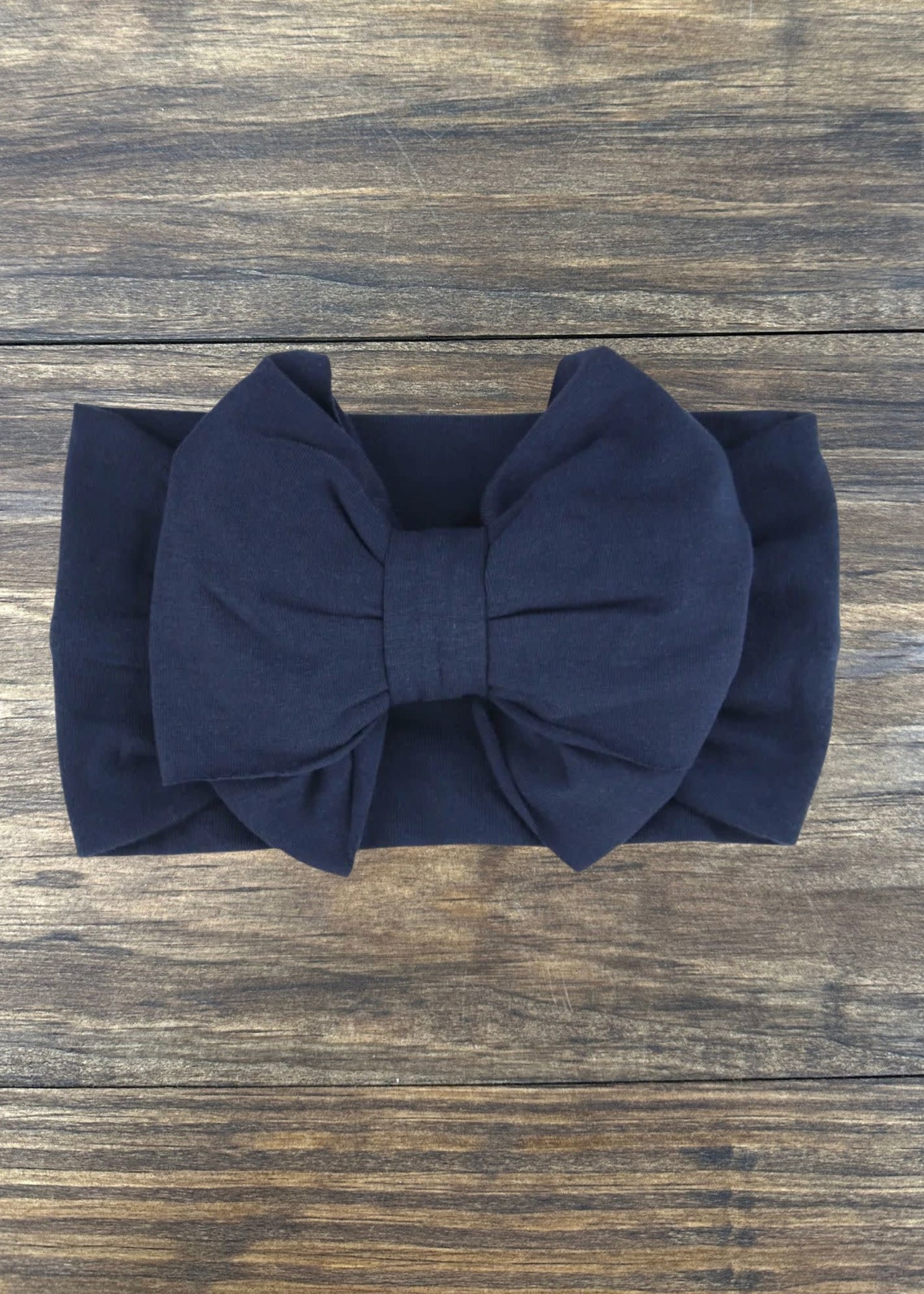 Navy Big Bow Headband