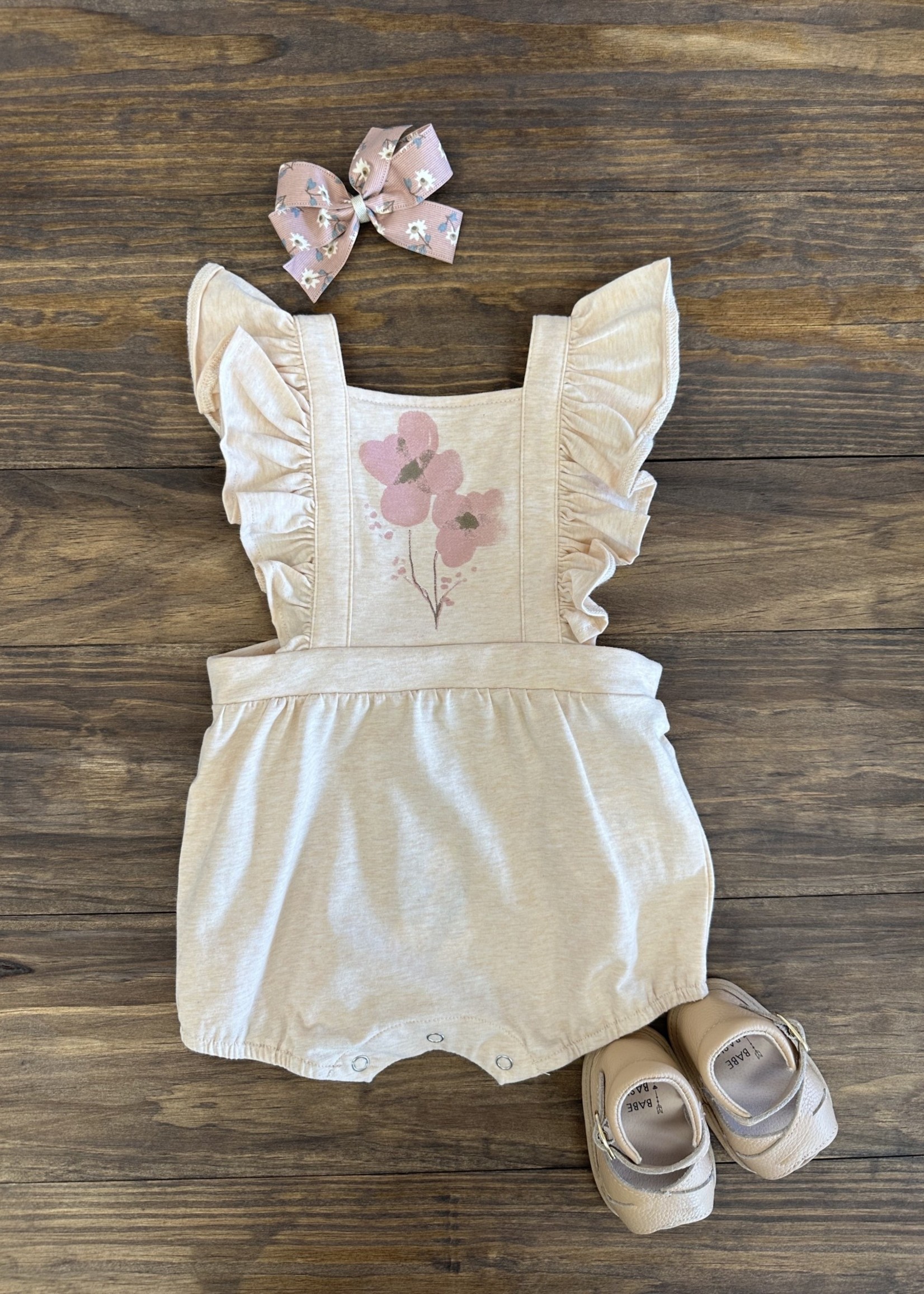 Flower Oatmeal Romper