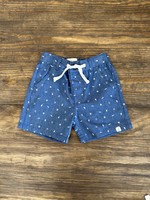 Crew Shorts - Chambray Sailor Print 12-18M