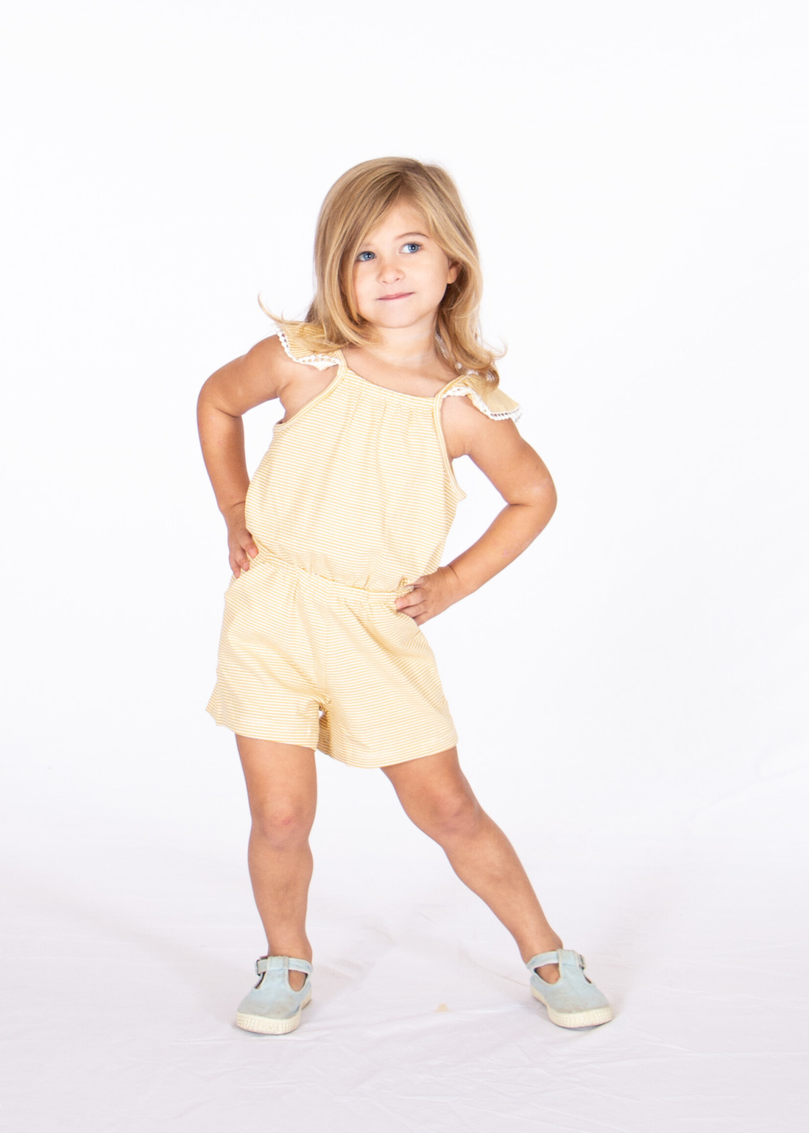 Peek-a-boo Romper - Yellow