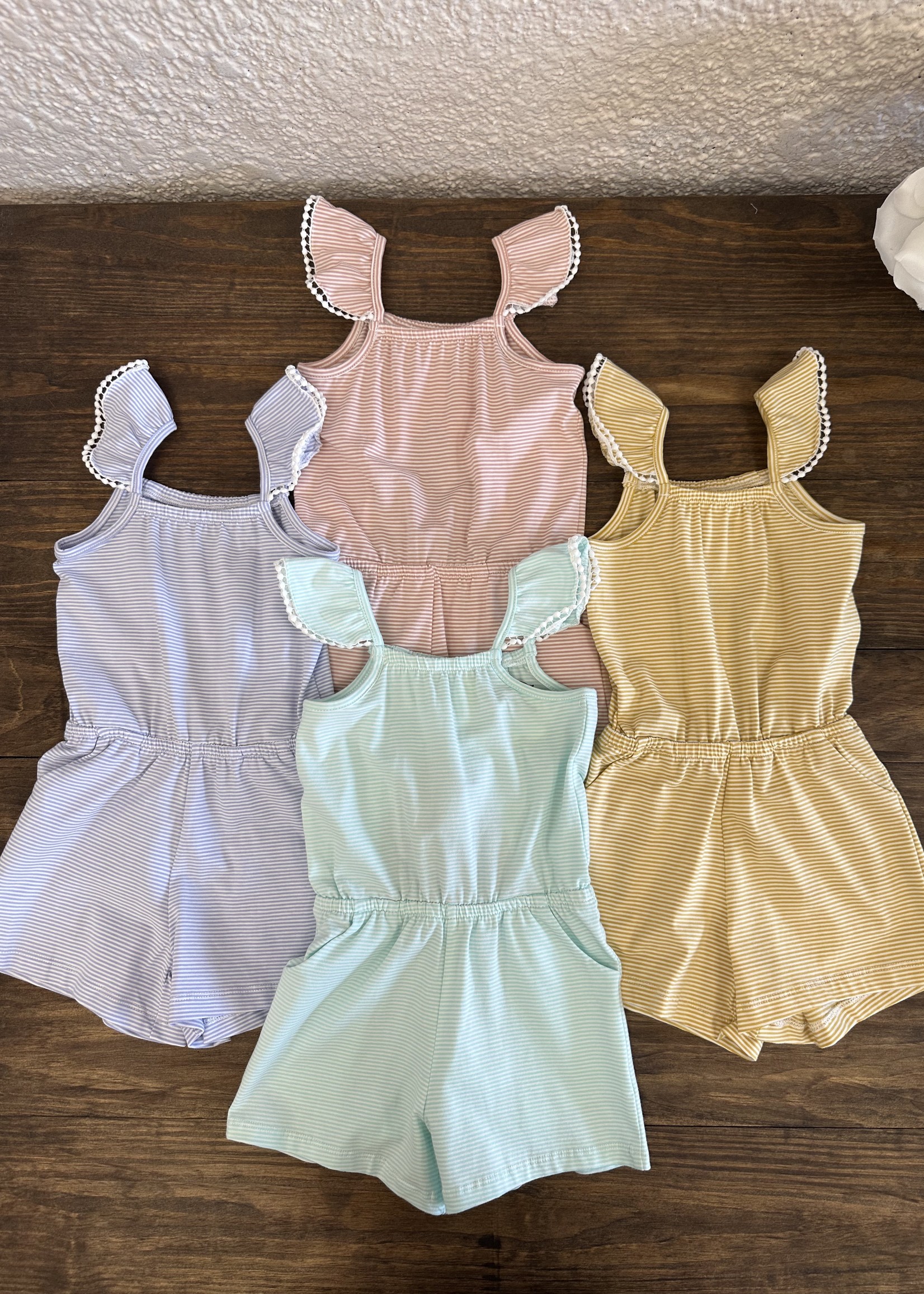 Peek-a-boo Romper - Aqua