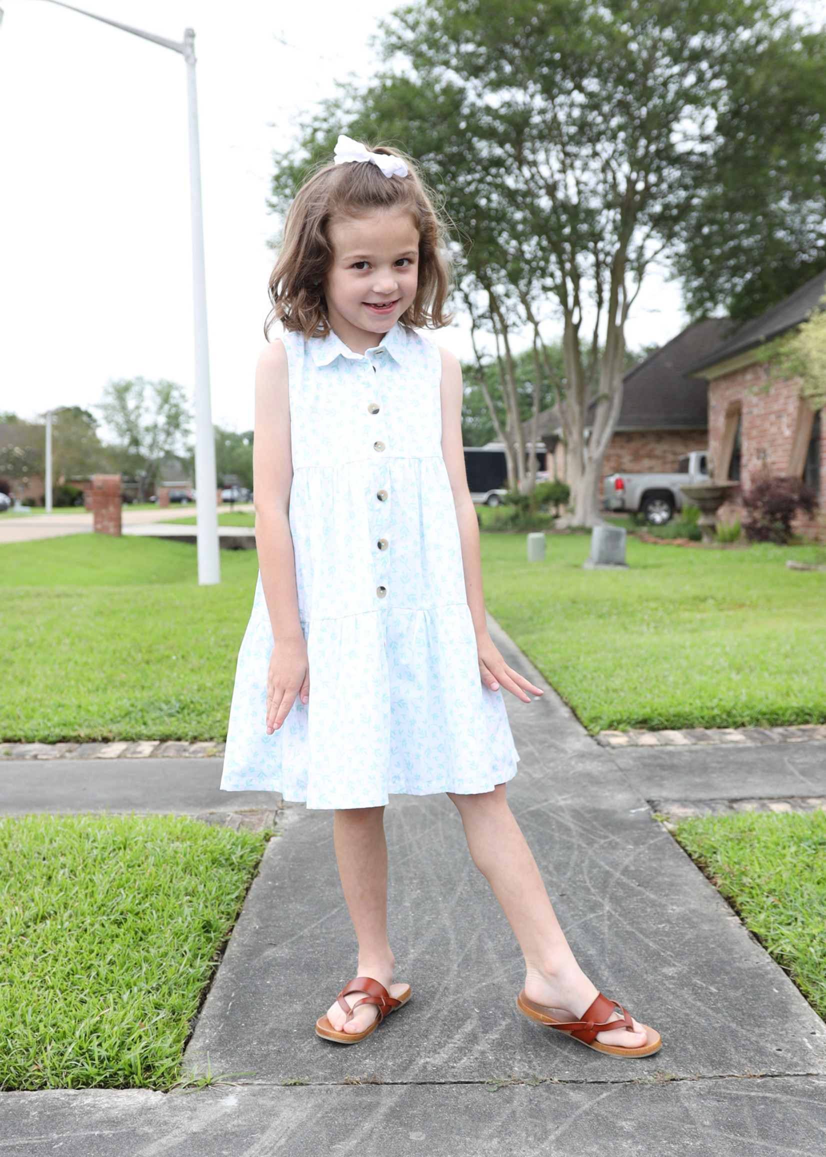 Out for a Walk Tiered Shirt Dress