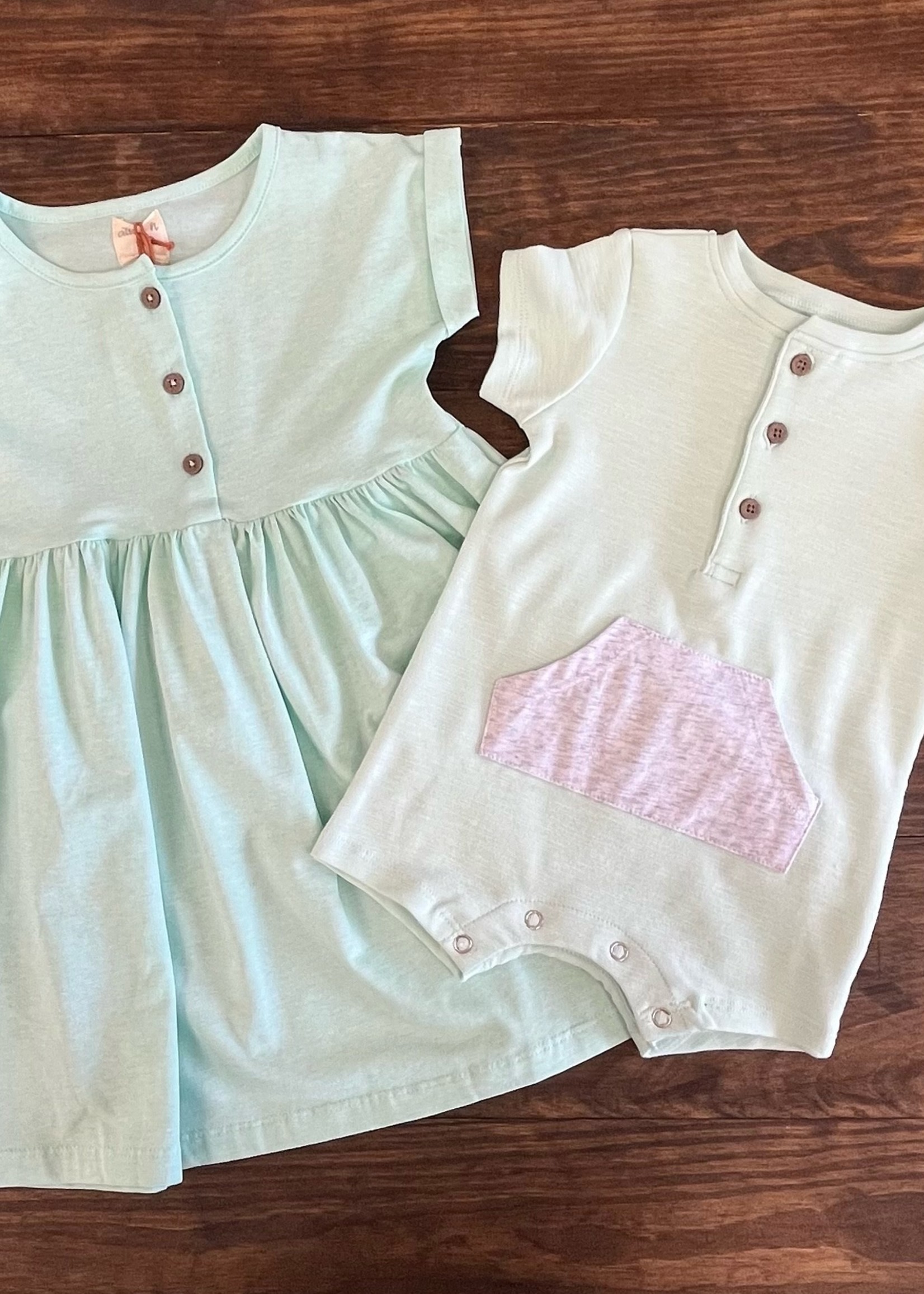 Mint Pocket Romper