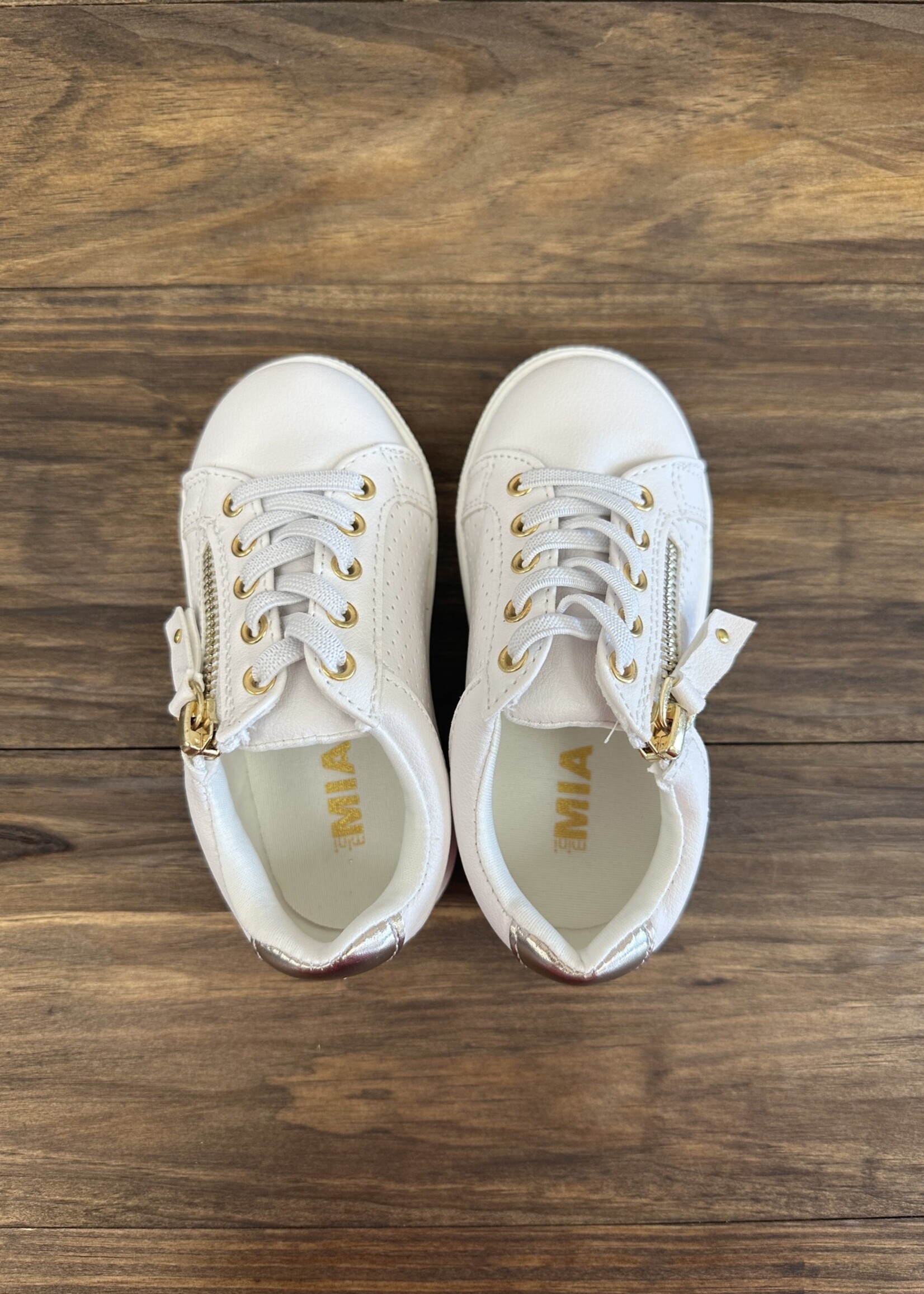 Gold Zip Sneakers