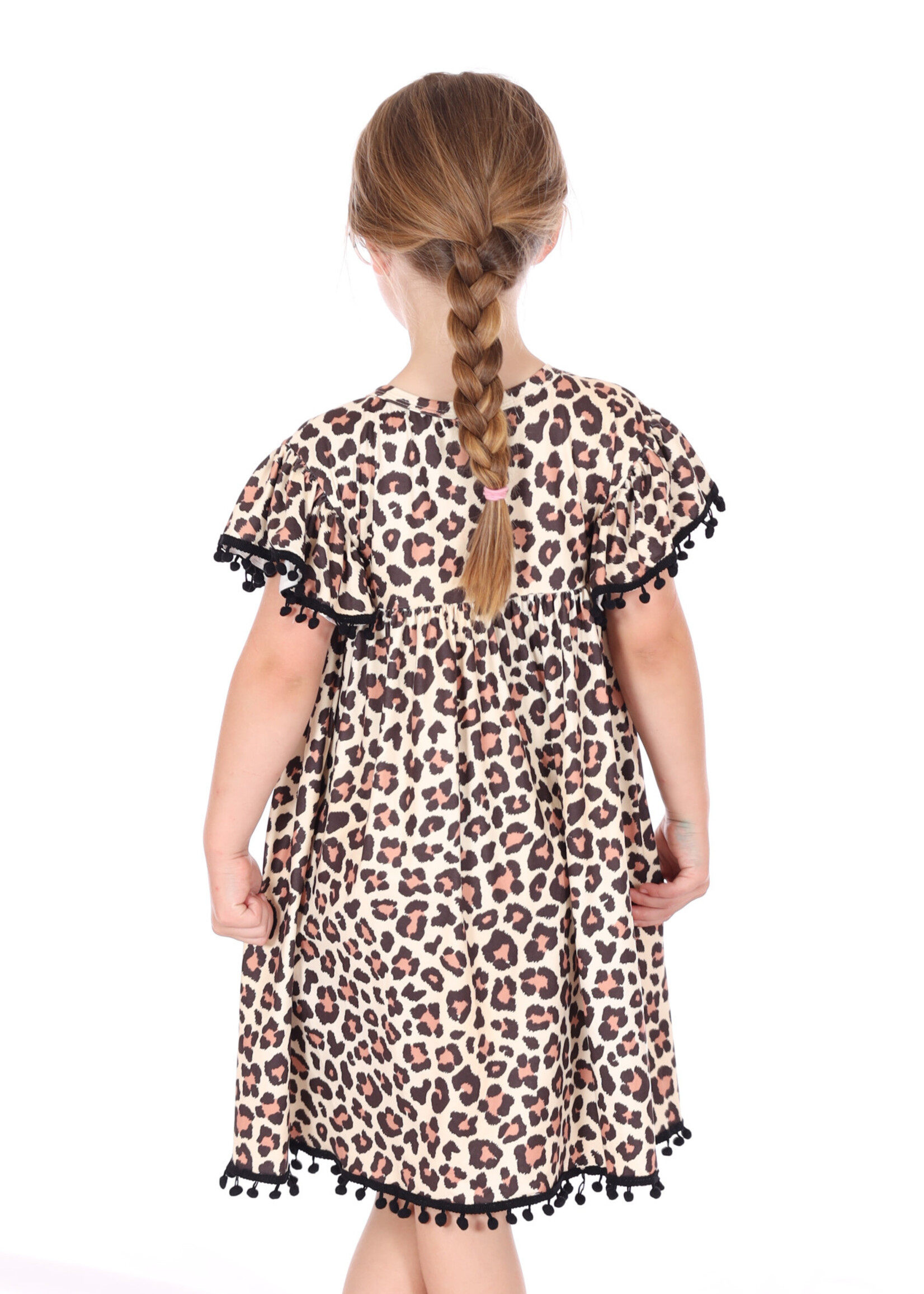 Leopard Pom Pom Dress