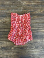 Summer Blossom Romper - Red