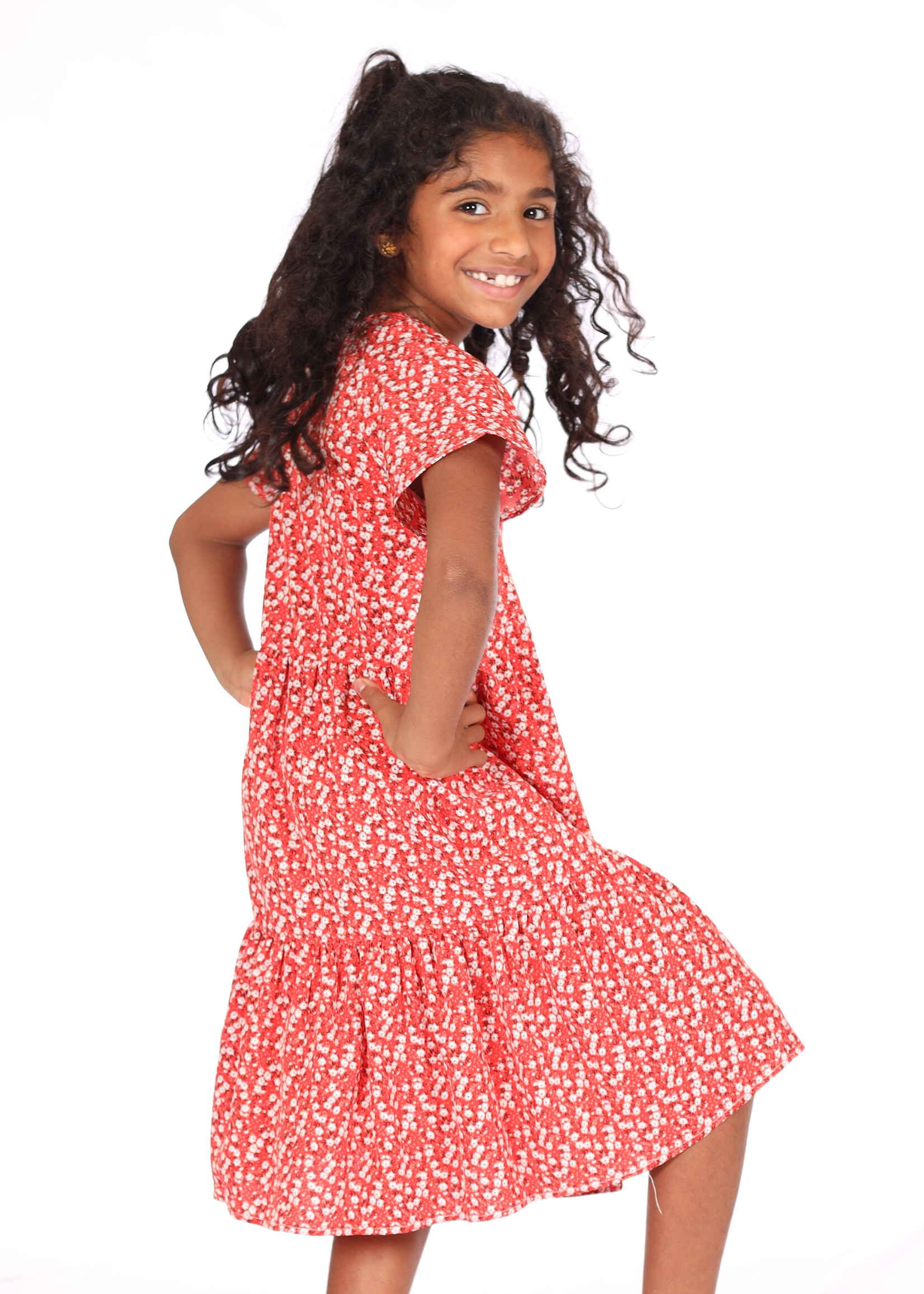 Summer Blossom Dress - Red