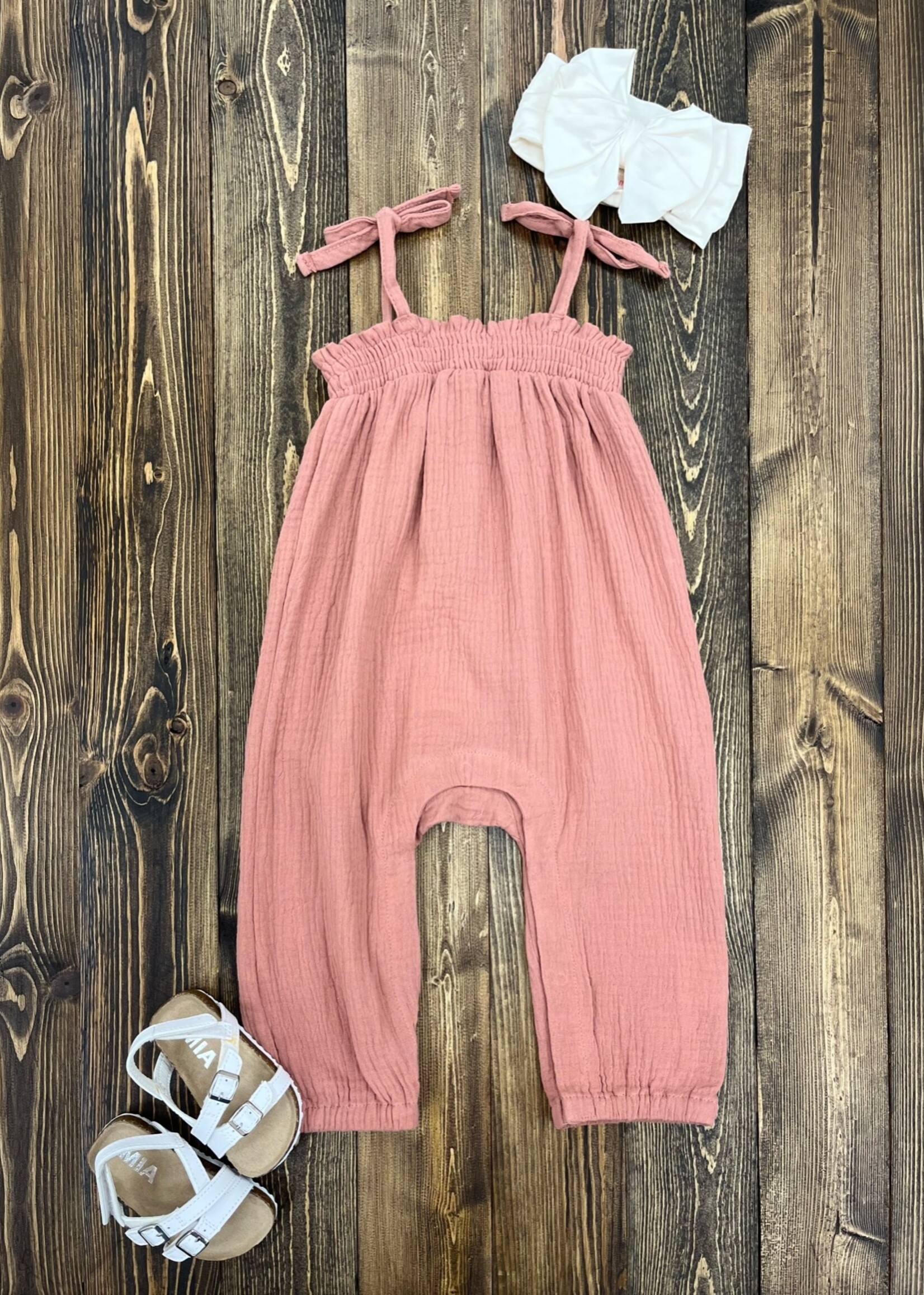 Baby Sprouts Sweet and Sassy Romper - Dusty Rose