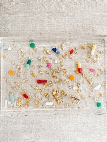 Tart By Taylor Pill & Gold Acrylic Tray Small
