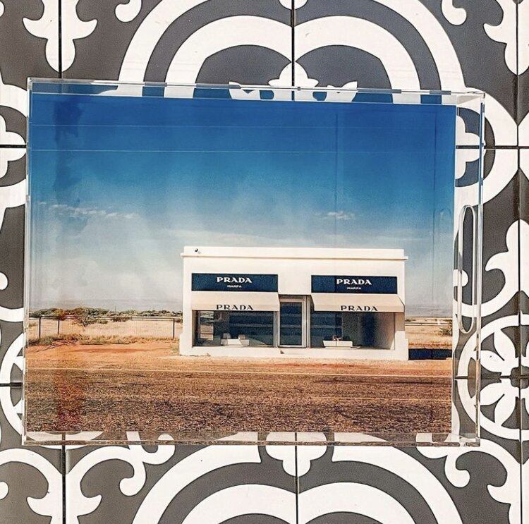 Deny Designs Irony In The West Acrylic Tray Large