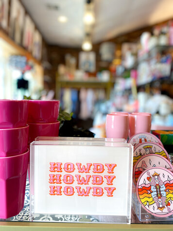 Deny Designs Howdy Howdy Howdy Acrylic Tray Small