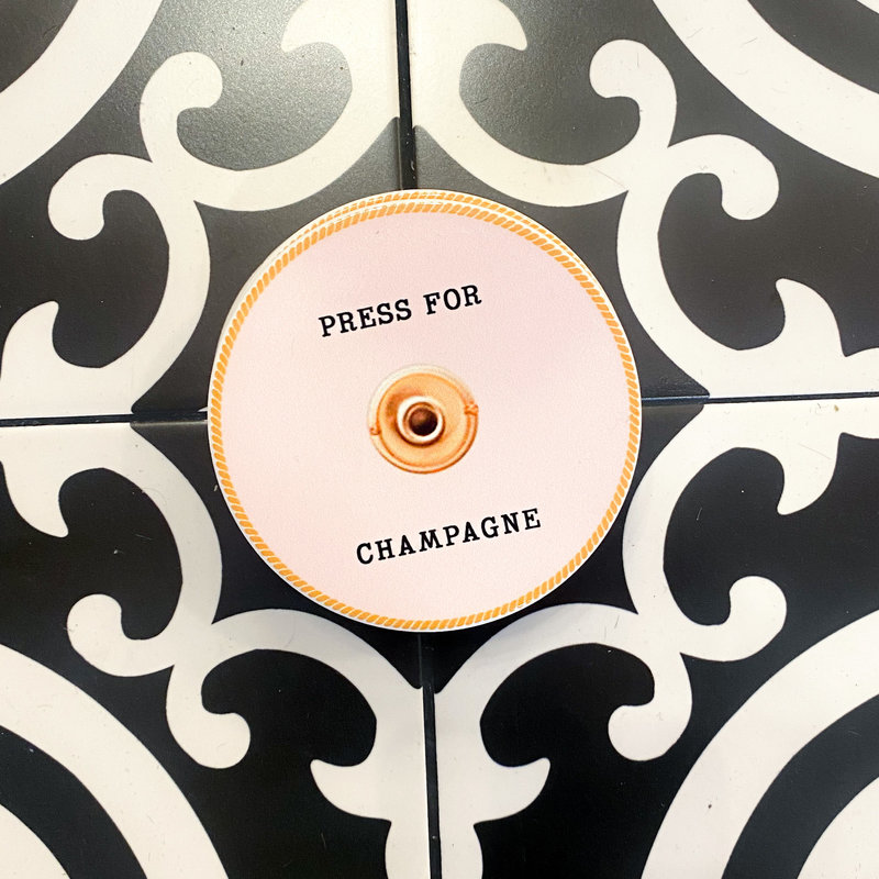 Toss Designs Press For Champagne - Ceramic Coaster