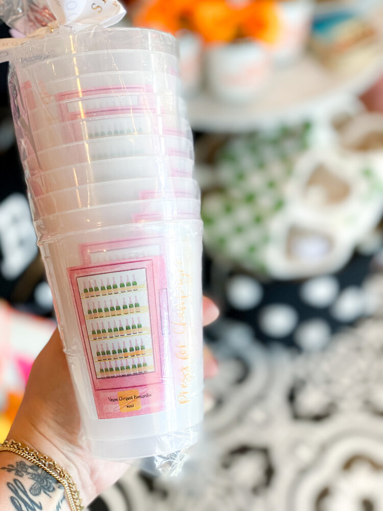 Sip Hip Hooray Press for Champagne Vending Machine Reusable Cups