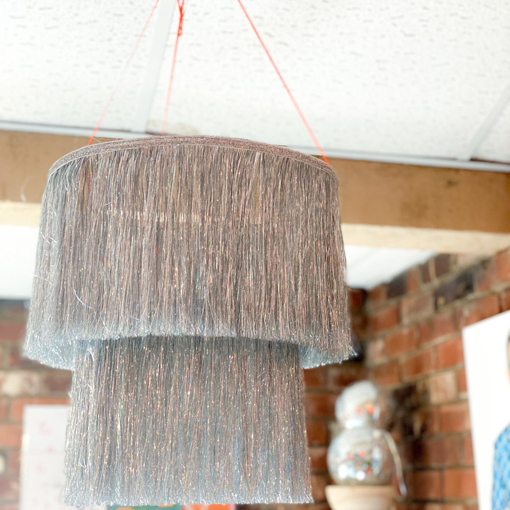 Meri Meri Silver Tinsel Chandelier Savvy Blake LLC