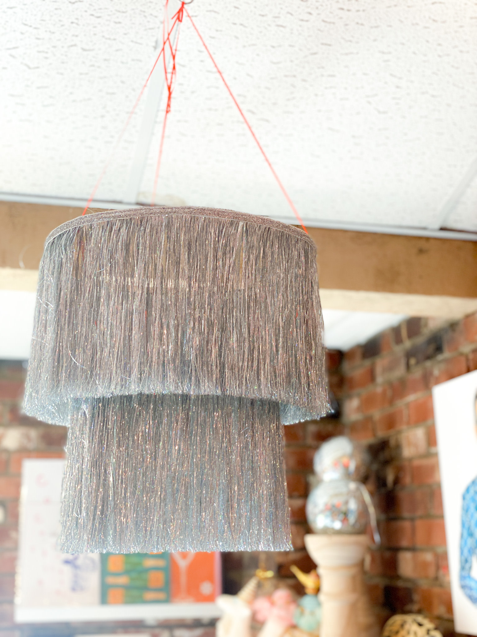 Meri Meri Silver Tinsel Chandelier Savvy Blake LLC