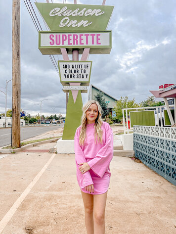 Buddy Love Wila Sweatshirt Dress - Pink