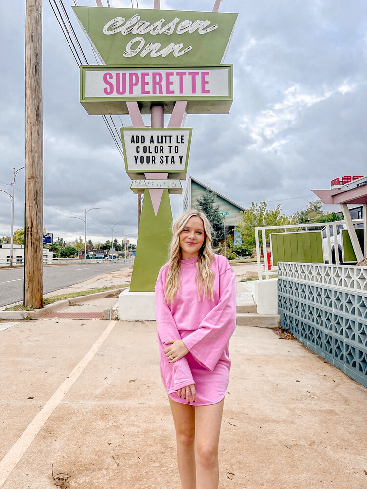 Buddy Love Wila Sweatshirt Dress - Pink