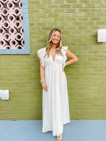 Buddy Love Amelia White Eyelet Dress