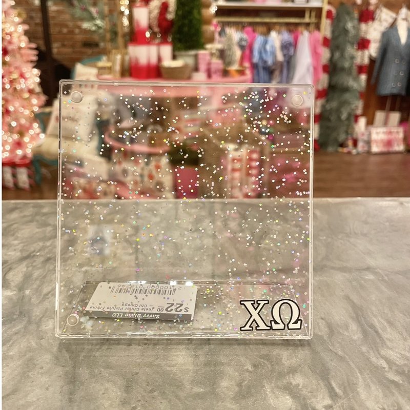 Duo Threads Insta Glitter Picture Frame - Chi Omega