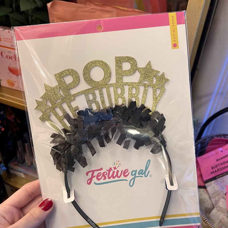 Festive Gal Pop the Bubbly Party Headband