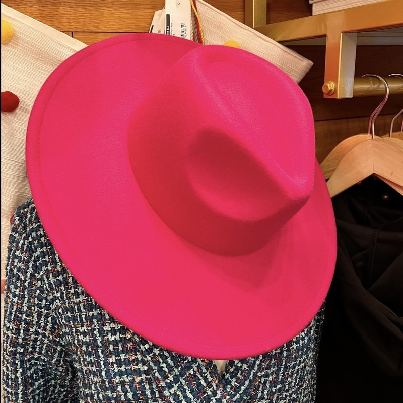 Fame Accessories Pink Fedora Hat