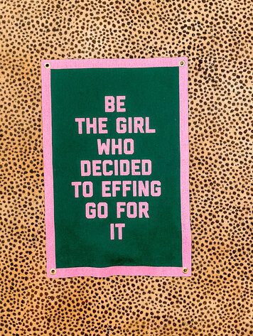 Golden Gems Be The Girl Champion Banner