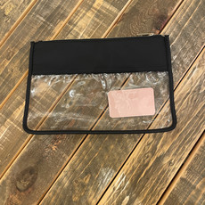 The Sandy Pearl Clear Pouch Bag - Black