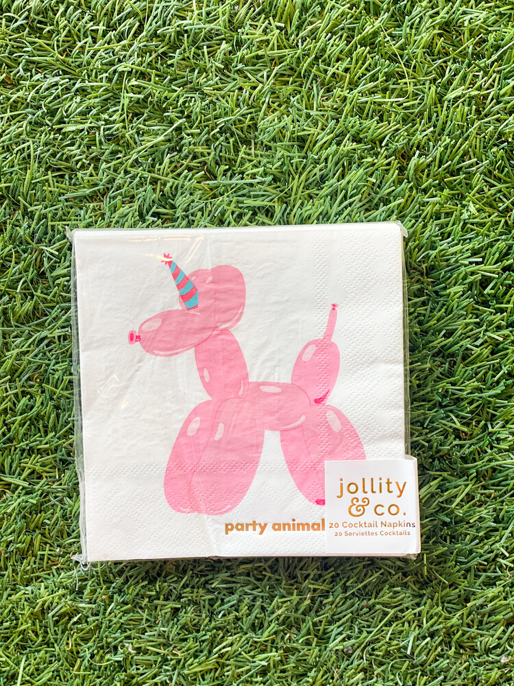 Jollity & Co Witty "Party Animal" Cocktail Napkins - 20 Pack