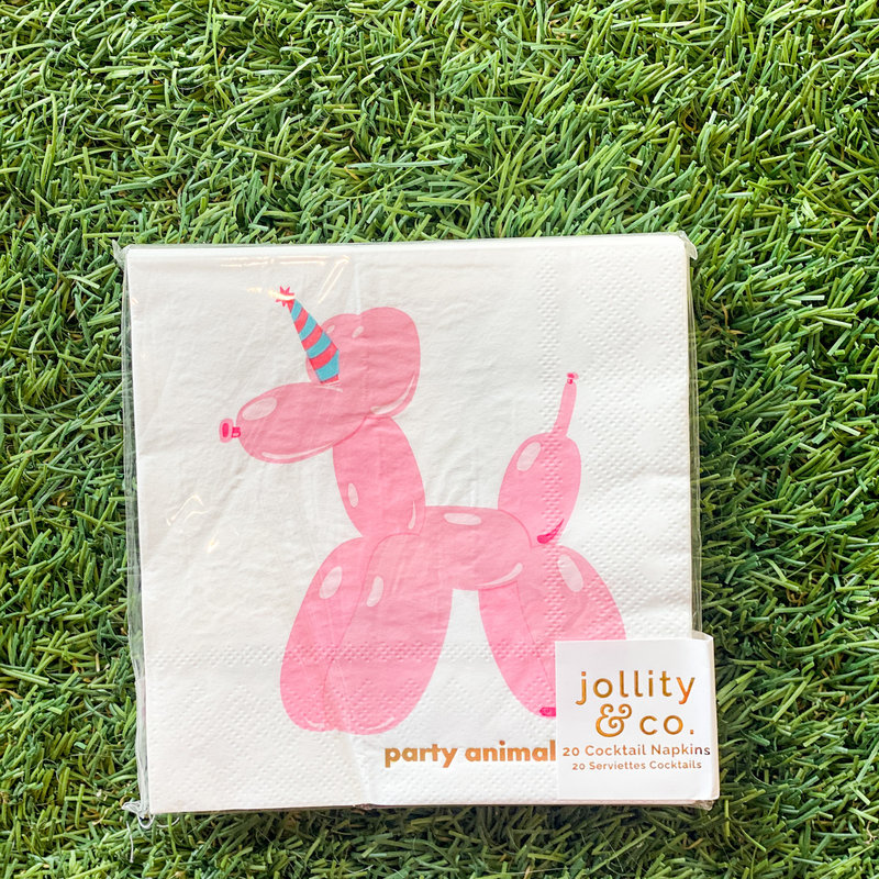 Jollity & Co Witty "Party Animal" Cocktail Napkins - 20 Pack