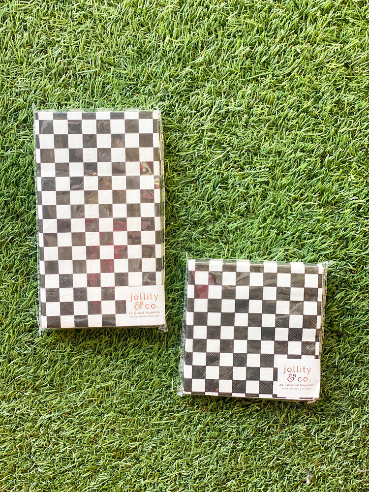 Jollity & Co Check It! The Classic Guest Napkins - 16 Pack