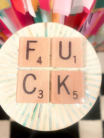 Tart By Taylor F*ck Scrabble Tiles Set of 4 Coasters