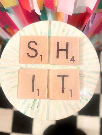 Tart By Taylor Shit Scrabble Tiles Set of 4 Coasters