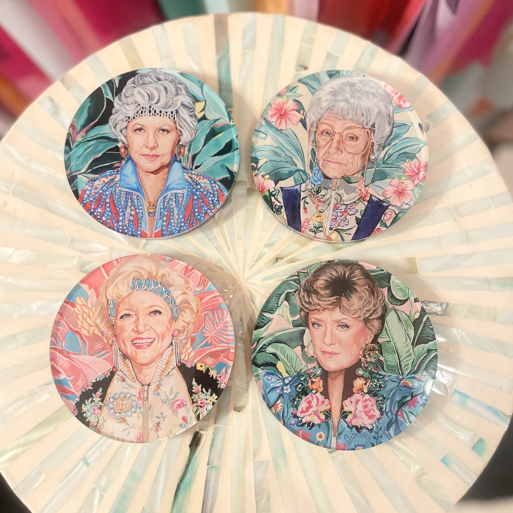 Tart By Taylor Golden Gals Coasters set of 4